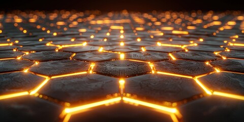 abstract background with hexagons