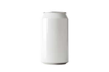 White blank soda can mockup template on transparent background, png