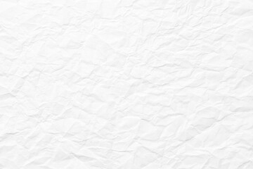 crumpled paper texture to insert text or picture, white sheet background
