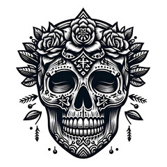 skull on a white background
