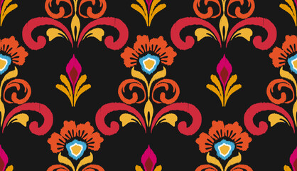 geometric ethnic vintage texture vector art design. textile fashion pattern line ikat seamless pattern and batik fabric texture asian background wallpaper geometry indian. Ethnic abstract ikat art .
