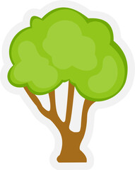 Tree Cartoon Sticker 