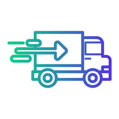 shipping Line Gradient Icon