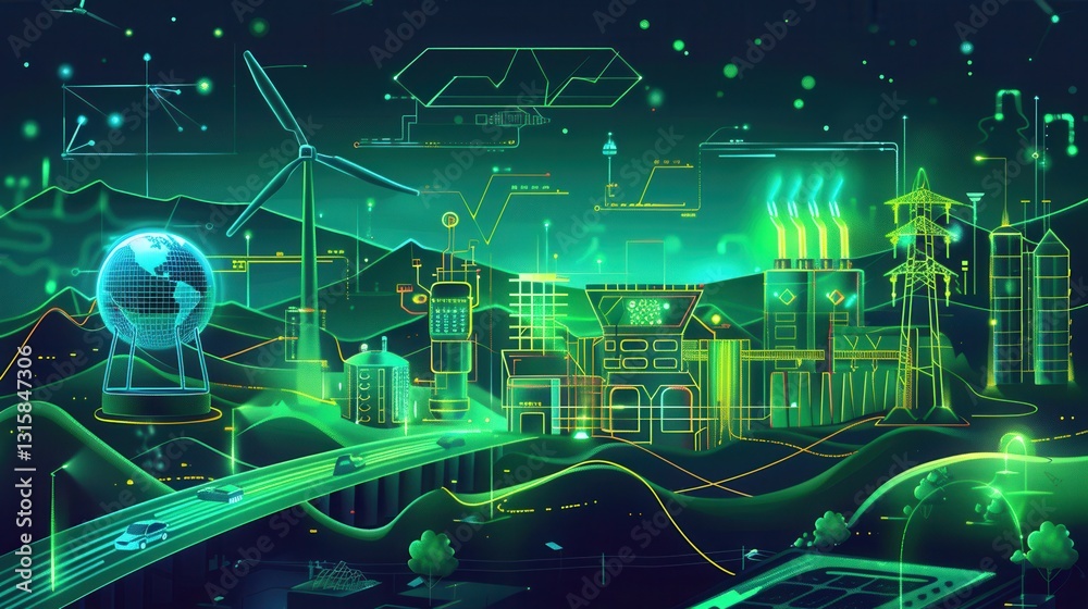Poster exploration of green hydrogen as a renewable energy source powered by solar and wind technologies in