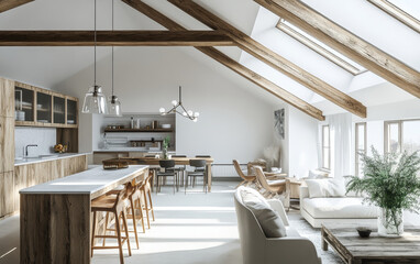 modern living room with fireplace