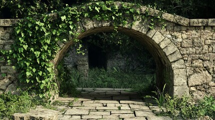 Household Stone Bridge Overview Over Hyper-realistic