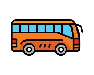 Bus Coach Long Distance Travel Transport Icon