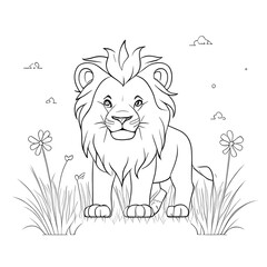 lion in the grass