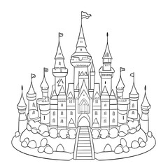 Obraz premium vector illustration of the castle
