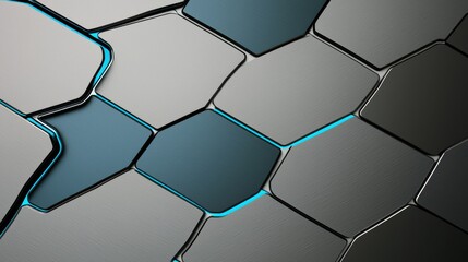 Vibrant Abstract Background with Hexagons in Vivid Colors and Shapes