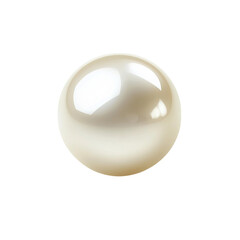 white pearl isolated on transparent background. generative ai