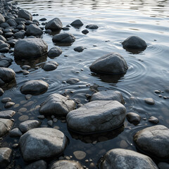 Obraz premium stones in water