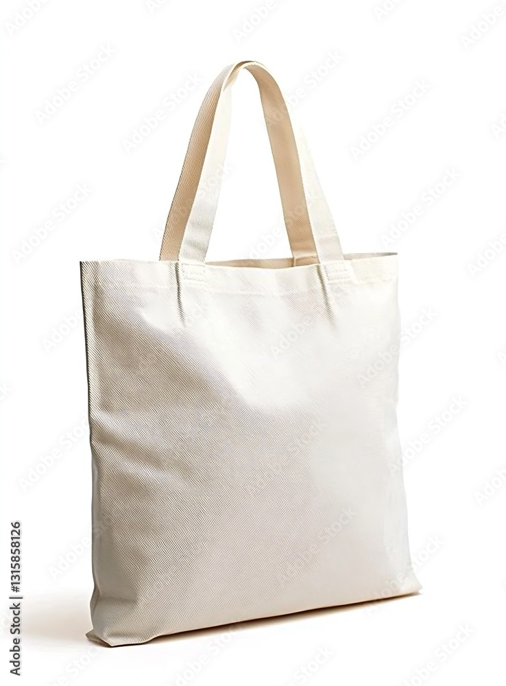 Poster minimalist white canvas tote bag with sturdy handles for everyday use and shopping convenience : gen