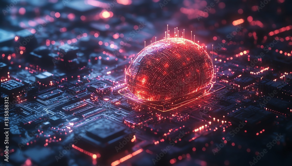 Aufkleber AI concept with artificial intelligence using analytics