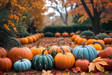Enchanting Autumn Decor Ideas Featuring Vibrant Pumpkins and Leaves for Seasonal Celebrations