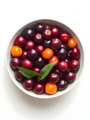 Fototapeta premium bowl of African Cherry Orange white background