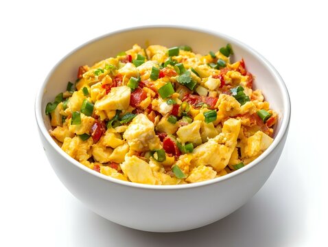 bowl of ackee white background