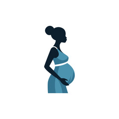 pregnant woman logo template