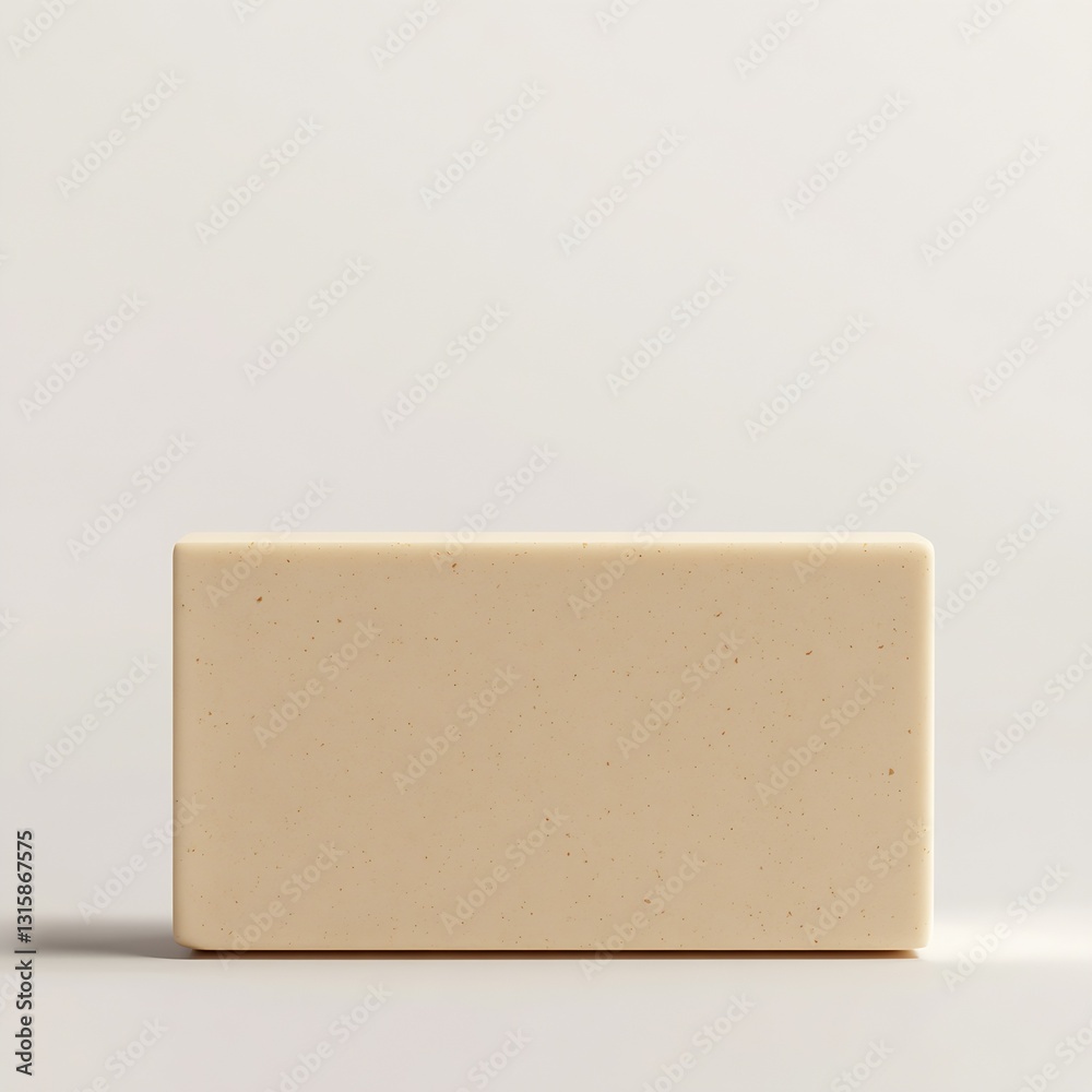 Aufkleber Natural rustic soap bar with exfoliating grain texture for a gentle clean and soft feel : Generative AI