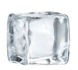 High-Definition Ice Cube on Transparent Background - PNG