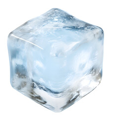 High-Definition Ice Cube on Transparent Background - PNG