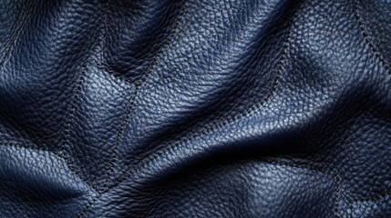 Fototapeta premium Detailed image showcasing blue leather with stitching in a pattern
