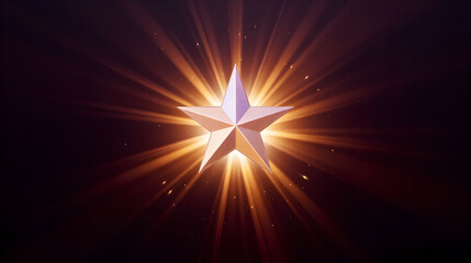 Glowing Commonwealth Star Emblem with Radiant Light on a Sleek Dark Gradient Background Symbolizing Hope and Progress
