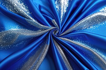 Lively Blue Backdrop with Shimmering Silver Sparkles and Dazzling Effects