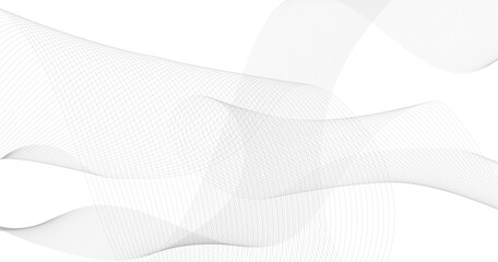 Modern abstract background with flowing gray lines vector