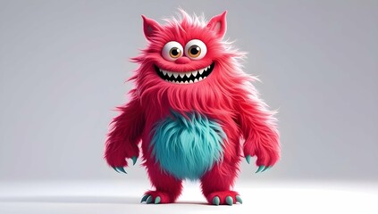Fototapeta premium Friendly Fluffy Monster