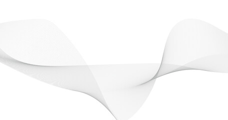 Modern abstract background with flowing gray lines vector. White striped abstract background. Minimalistic digital design with gray wavy lines. Technology business futuristic concept.