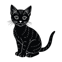 Kitten with Tilted Head Displaying Natural Curiosity