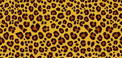 Seamless vector pattern of realistic leopard skin texture ,  geometric, elegant