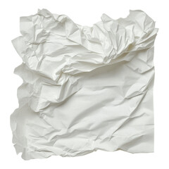Obraz premium Crumpled White Paper Texture for Creative Projects Isolated on transparent background