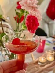 Pink Girl Martini Drink