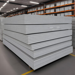 Drywall Panels Stacked in Hardware Store