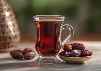 Enjoying Dark Tea with Dates a Taste of Middle Eastern Tradition