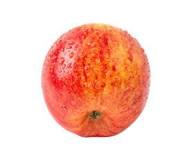 red apple with water drops isolated	