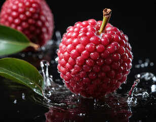 raspberry in water
