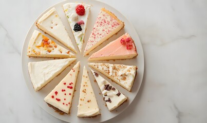 sliced round cheesecake into pieces, Generative AI