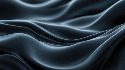 Obraz premium Soft flowing curves create a luxurious and elegant dark fabric