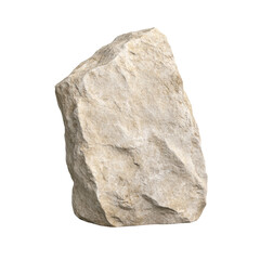 Natural Rough Stone on White  Isolated Isolated on transparent background