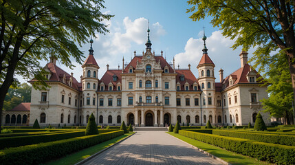 Naklejka premium The royal court of Targoviste in Romania