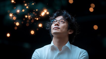 Inspiring moment of wonder urban park portrait photography evening close-up imagination