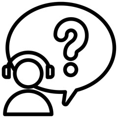 Customer Service Outline Icon
