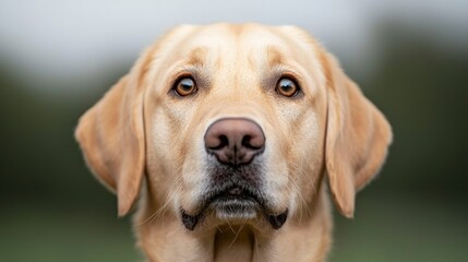Adorable Yellow Labrador Retriever Dog Portrait  Pet  Canine  Friendly  Animal  Eyes  Clos