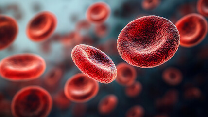 Microscopic Marvel. The Symbol of Scientific Progress, plasma, red blood cells, medicine, medical, science, people, cell, human, illustration, biology, research, therapy, life, dna, growth.