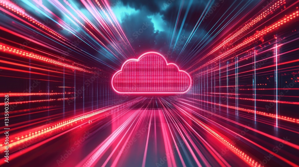 Poster artificial intelligence independently optimizing cloud-based digital networks.