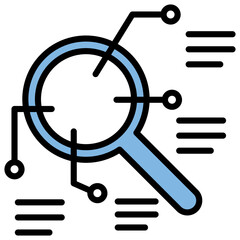 Research Blue Black Icon