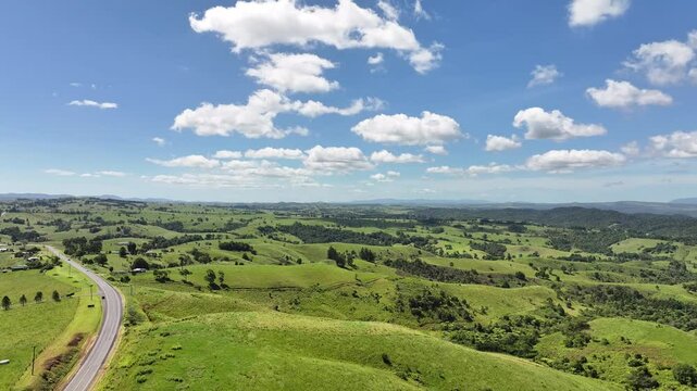 Aerial footage of Milla Milla Queensland Australia